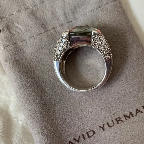 EUC - David Yurman Prasiolite and Diamond Ring - Picture 11 of 16
